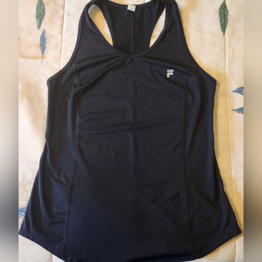 FILA Women's Black Racerback Athletic Tank Top